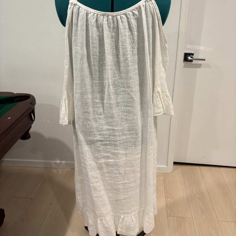 White linen dress made in Italy - Picture 3 of 3